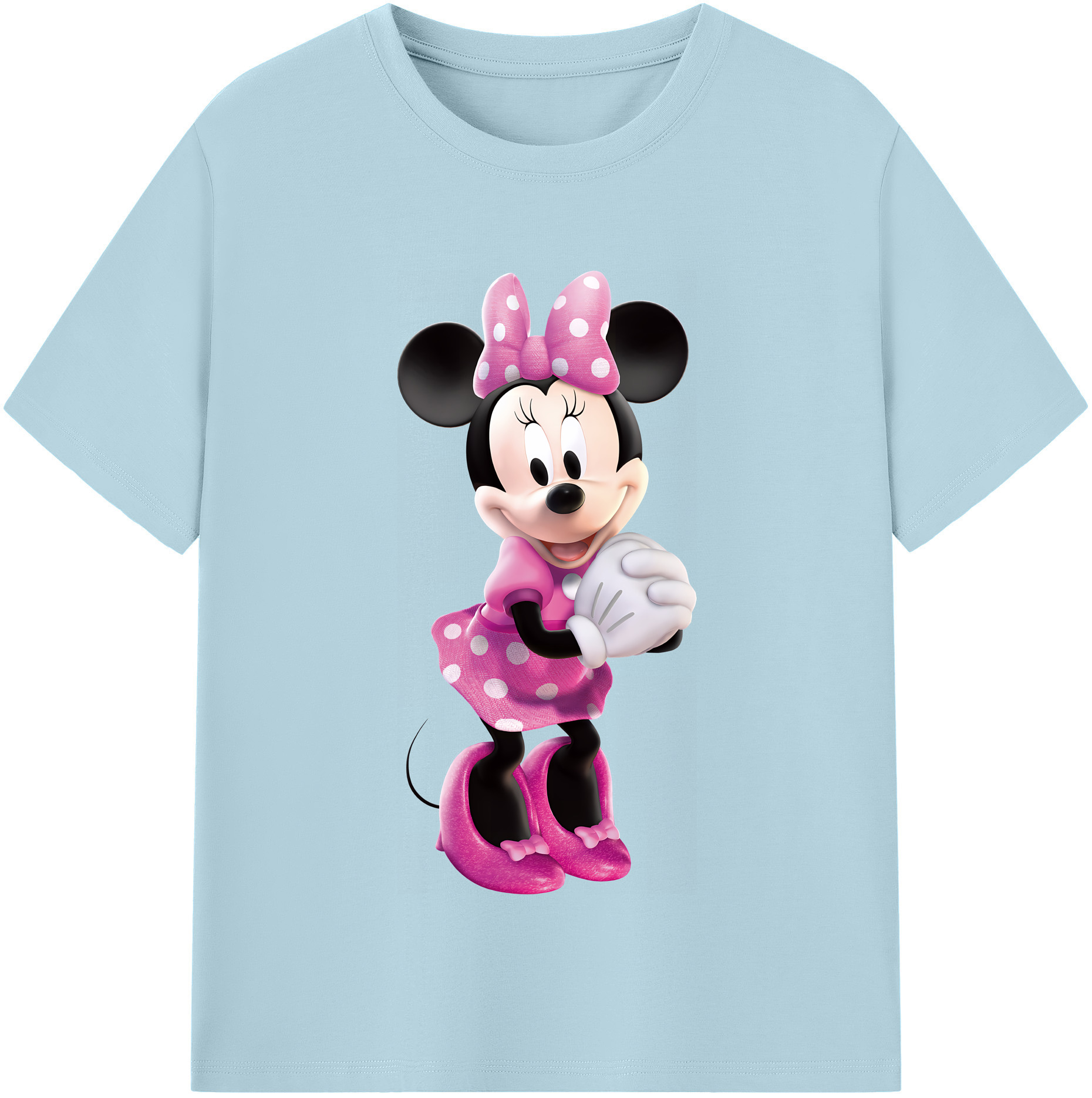 （画像用） ミッキーマウス Mickey Mouse 綿100％半袖Tシャツ（フロントプリント）